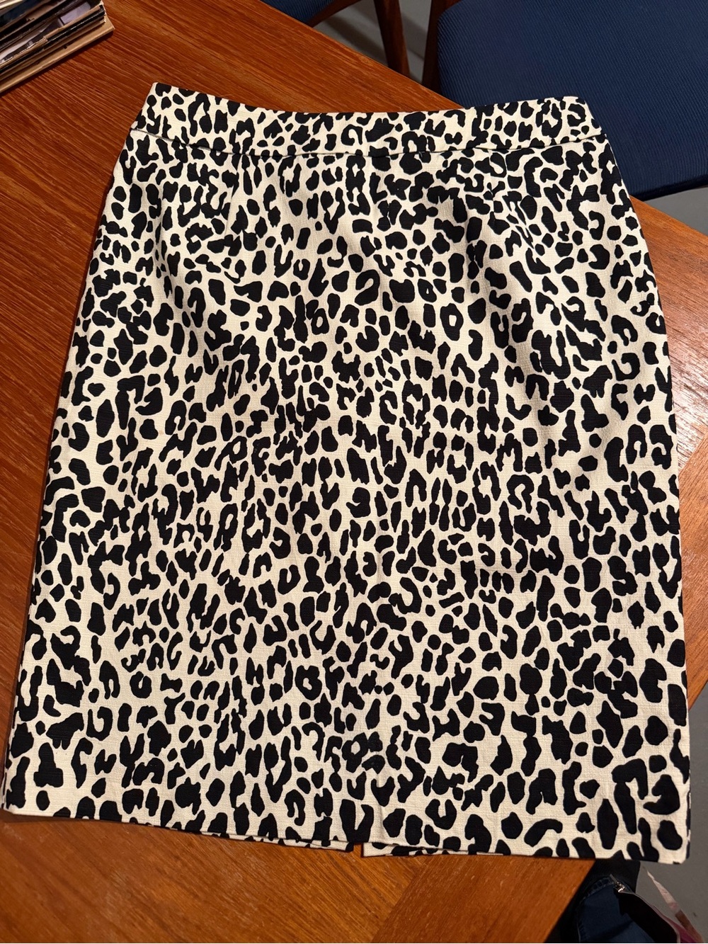 Skirt Straight Pencil Cotton Stretch Animal Print Lined Zipper Calvin Klein 10